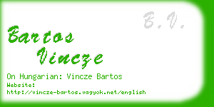 bartos vincze business card